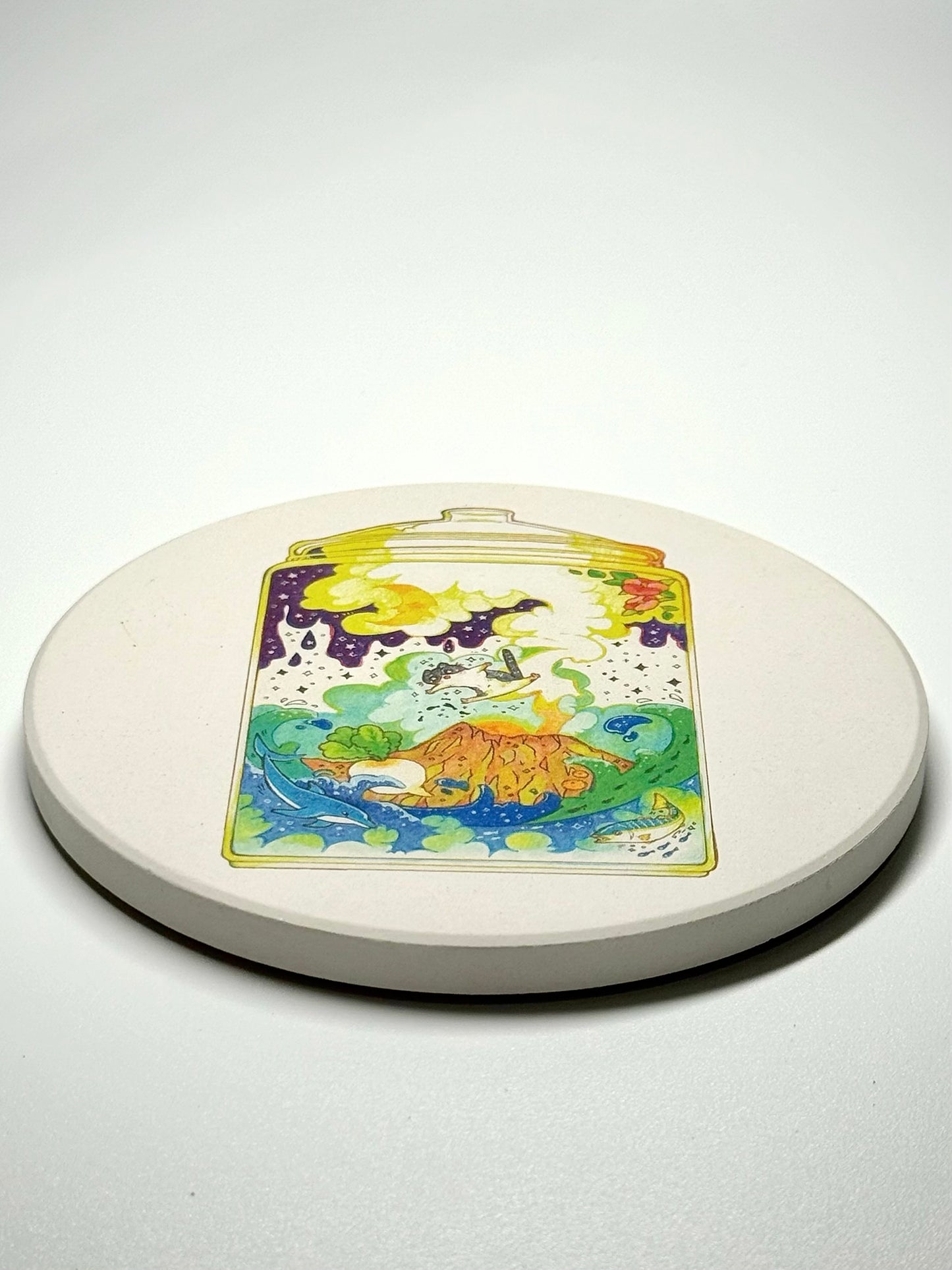 コースター -瓶の中の小さな桜島-