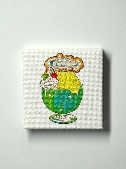 マグネット付きミニキャンバス -サクラジマクリームソーダ-